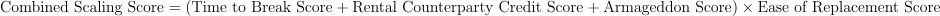 Combined Scaling Score equation